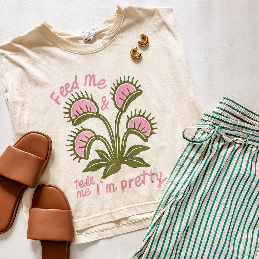 Feed Me Tell I'M Pretty Plant Lover Graphic - Adult & Kids T-Shirts, Sweatshirts & Hoodies apparel design preview 1