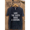 Save the Earth Raise A Cow Girl Mineral Wash Vintage - Adult & Kids T-Shirts, Sweatshirts & Hoodies apparel design preview 1