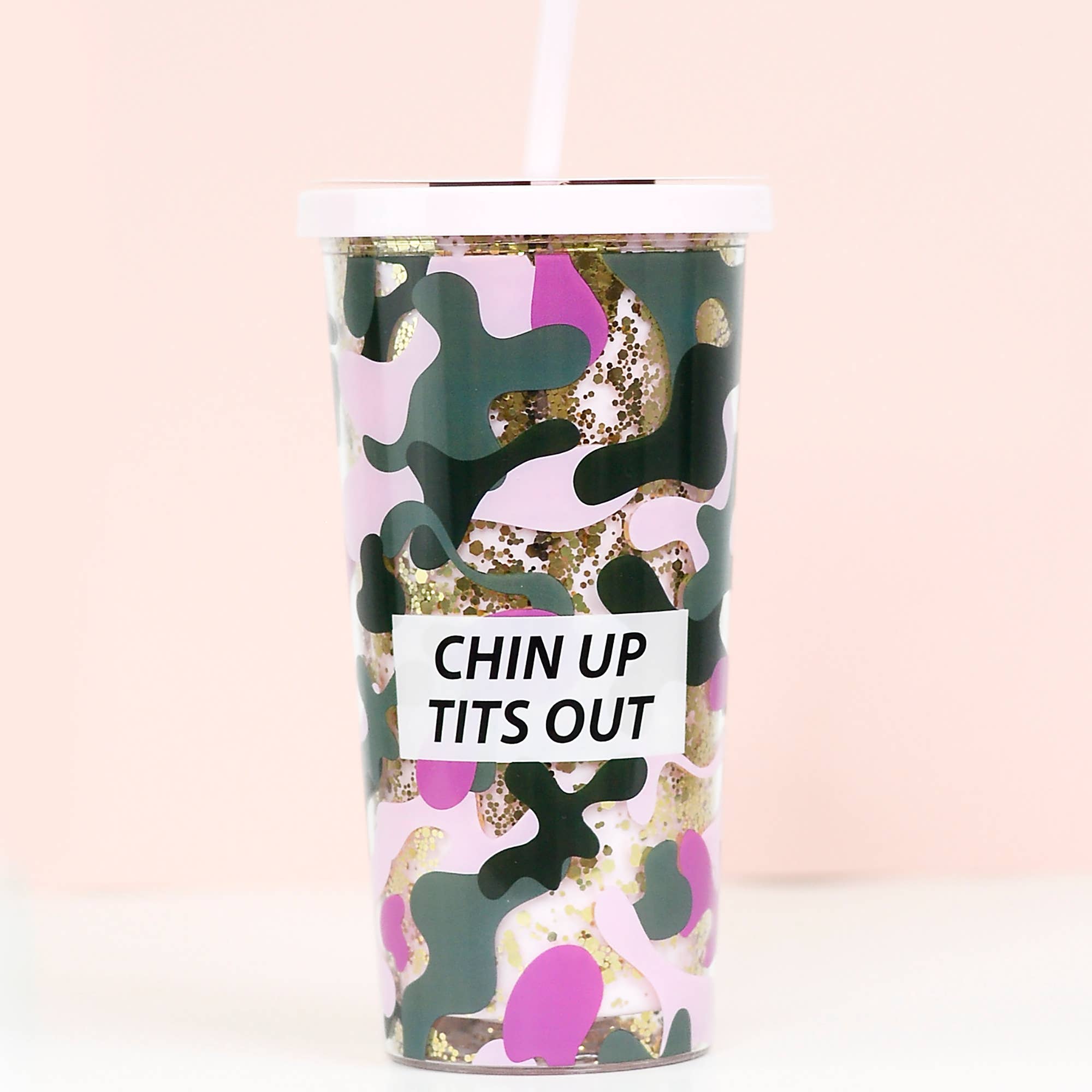 Chin Up Tits Out Tumbler with Straw - Adult & Kids T-Shirts, Sweatshirts & Hoodies apparel design preview 1