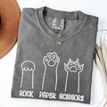 Rock, Paper, Scissors, Cat Mom, Funny, Feline Pet - Adult & Kids T-Shirts, Sweatshirts & Hoodies apparel design preview 1
