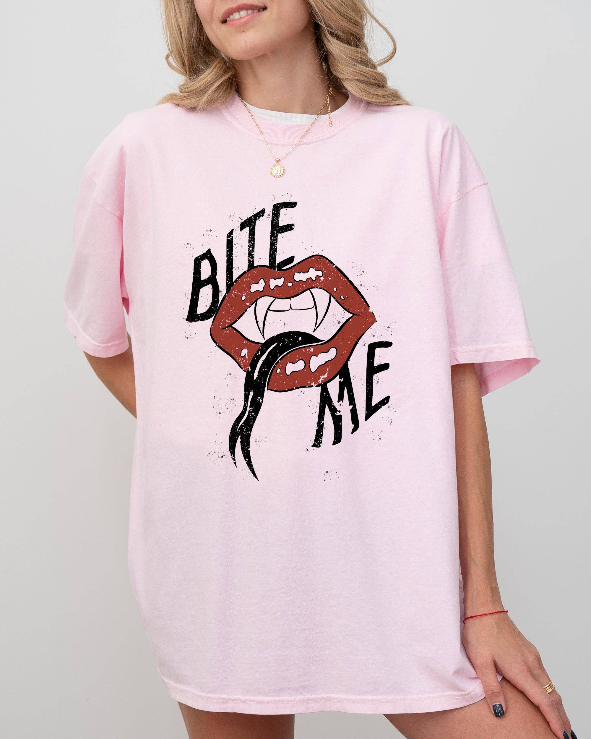 Bite Me, Lips, Vampire, Funny, Sexy, Crude, Vulgar - Adult & Kids T-Shirts, Sweatshirts & Hoodies apparel design preview 1