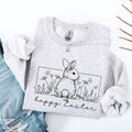 Happy Easter, Minimal, Bunny, Rabbit - Adult & Kids T-Shirts, Sweatshirts & Hoodies apparel design preview 1