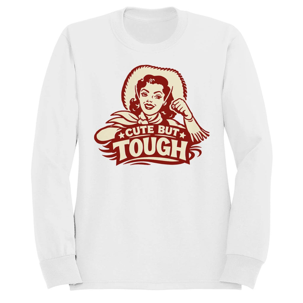 Cute But Tough Cowgirl Women's White - Adult & Kids T-Shirts, Sweatshirts & Hoodies apparel design preview 1