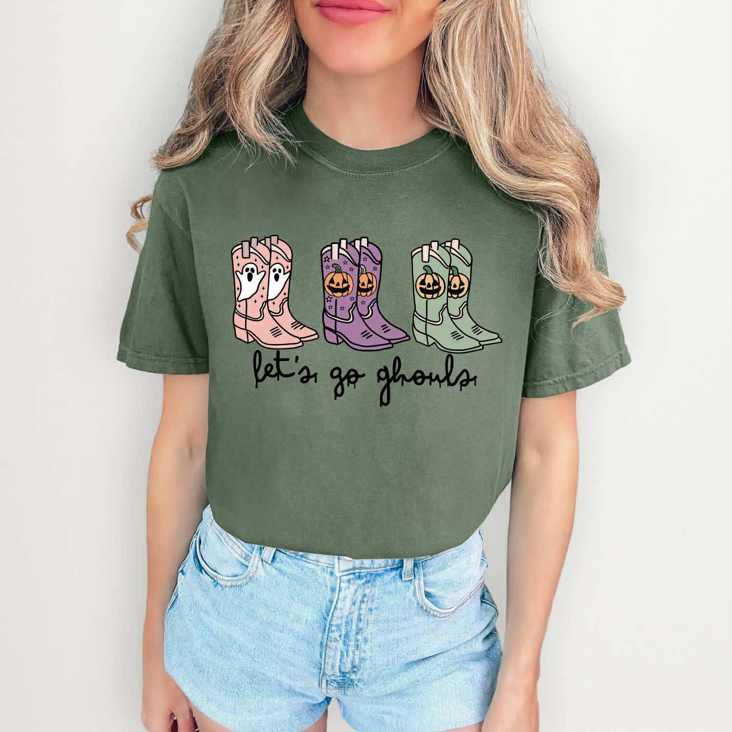 Let's Go Ghouls Boots - Adult & Kids T-Shirts, Sweatshirts & Hoodies apparel design preview 1
