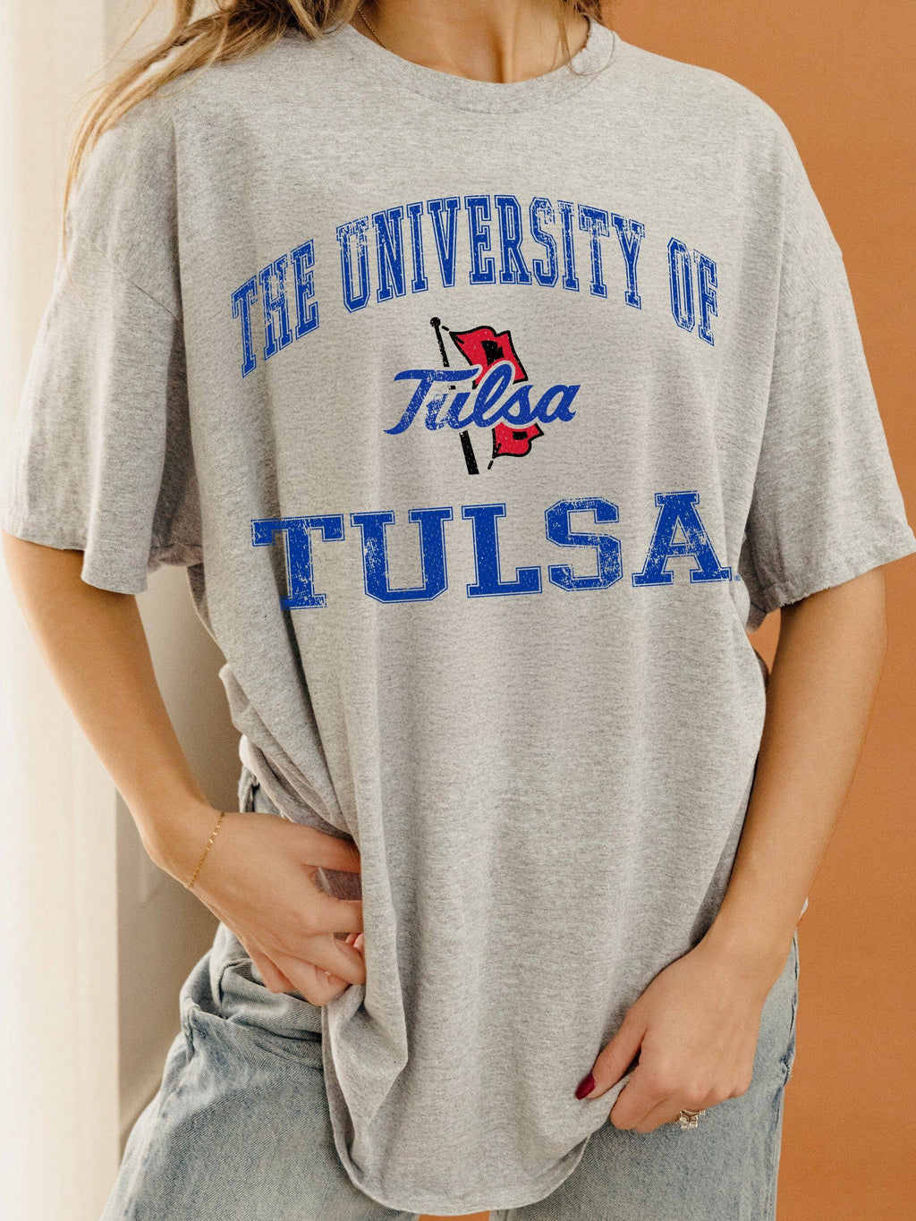 University of Tulsa Vintage Sport Ash Gray Thrifted - Adult & Kids T-Shirts, Sweatshirts & Hoodies apparel design preview 1