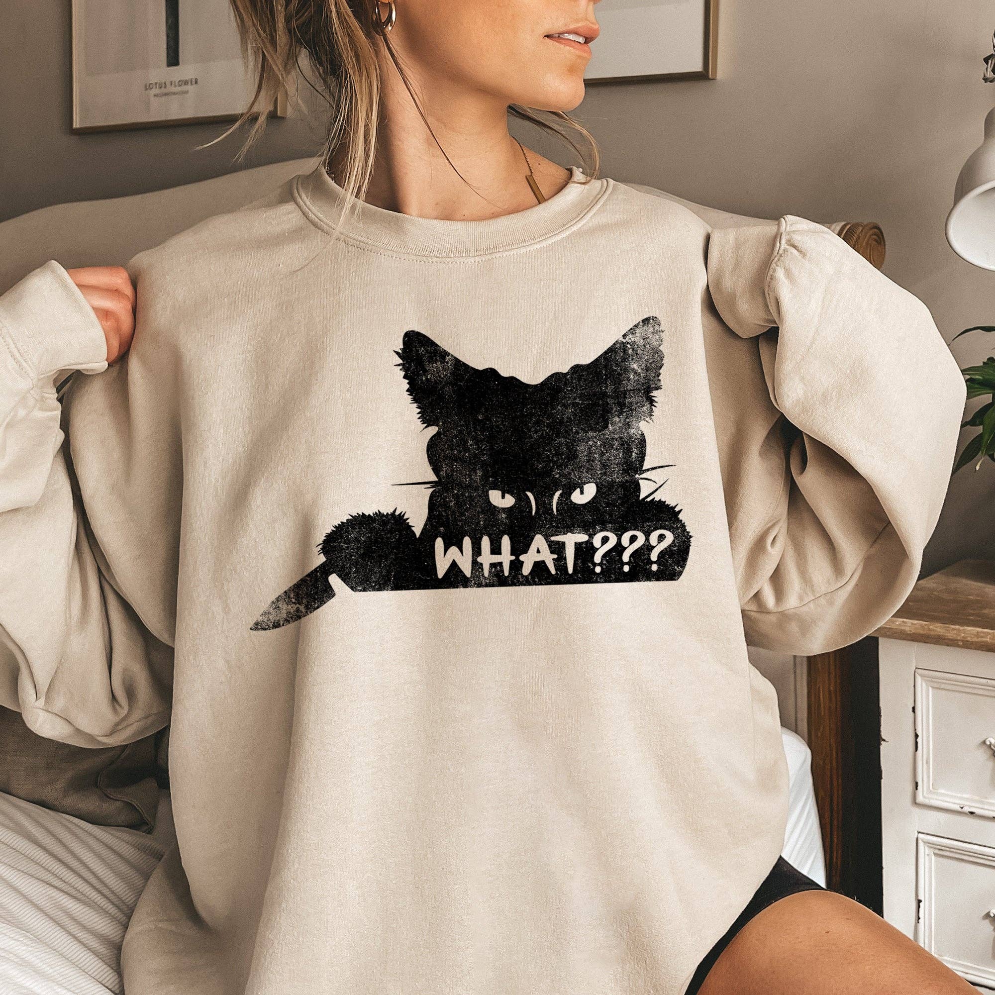 What??? Cat Halloween - Adult & Kids T-Shirts, Sweatshirts & Hoodies apparel design preview 1