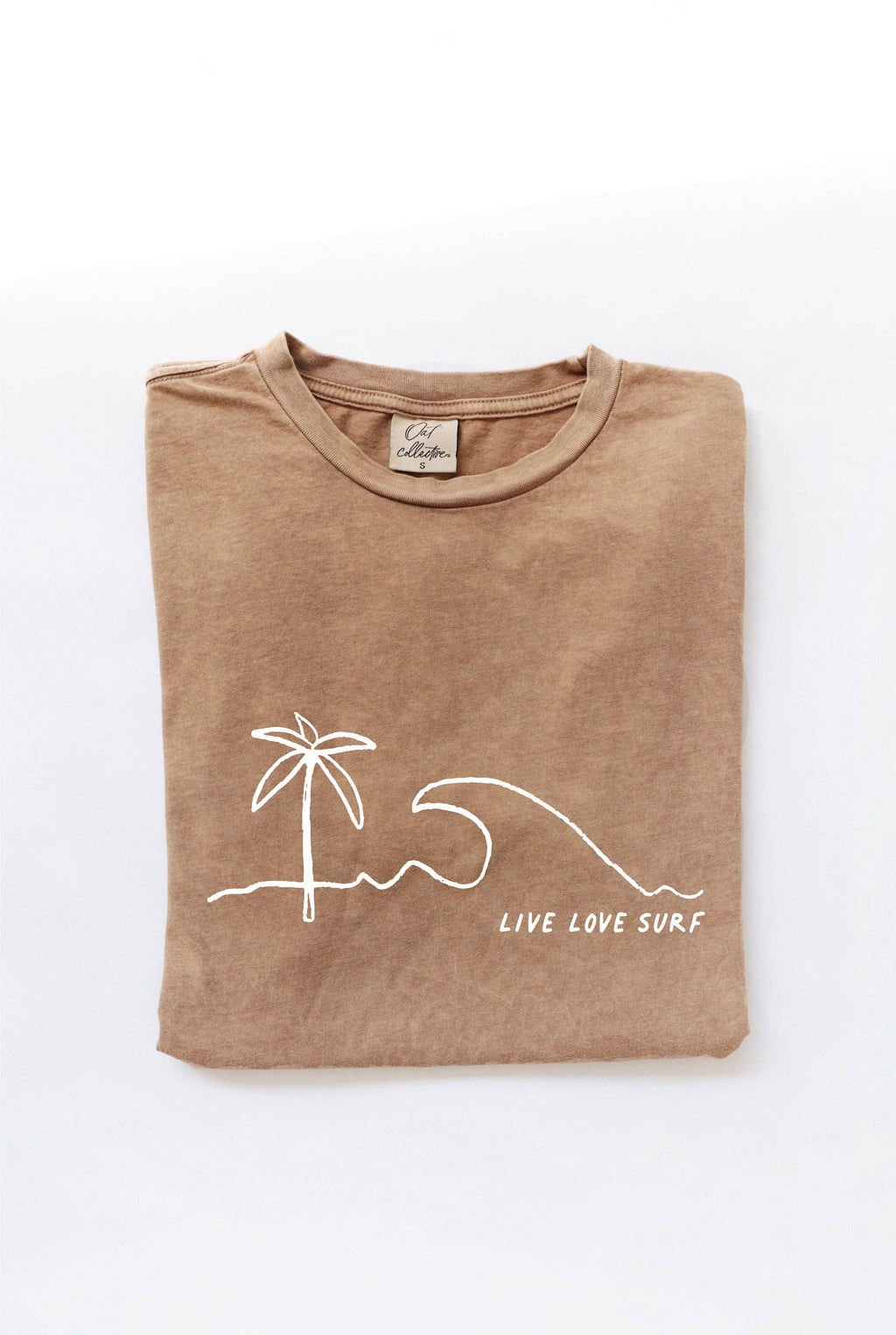 Live Love Surf Mineral Washed Graphic Top - Adult & Kids T-Shirts, Sweatshirts & Hoodies apparel design preview 1