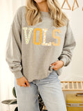 Tennessee Vols Quilted Puff Ink Ash Gray Thrifted - Adult & Kids T-Shirts, Sweatshirts & Hoodies apparel design preview 1