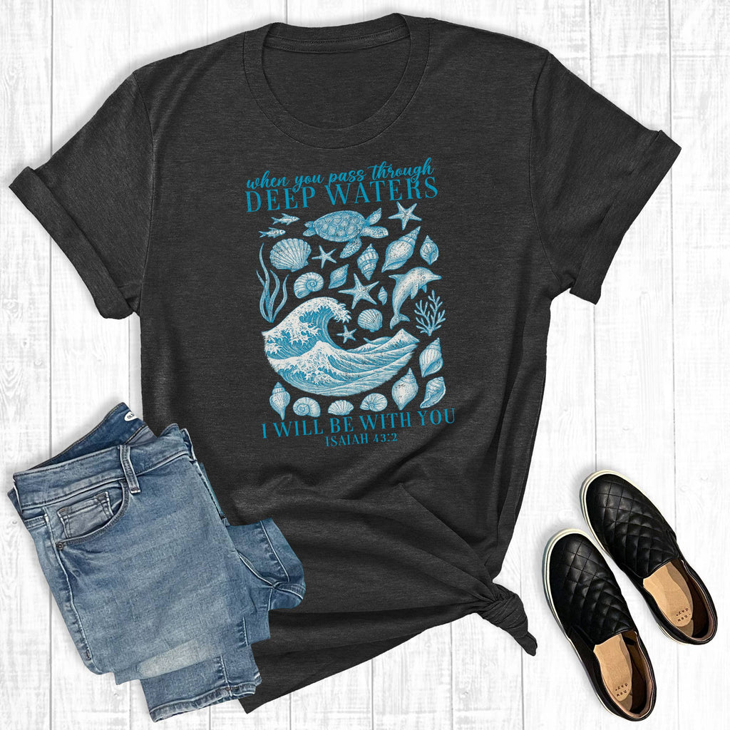 Faith When You Pass Through Deep Waters Graphic - Adult & Kids T-Shirts, Sweatshirts & Hoodies apparel design preview 1