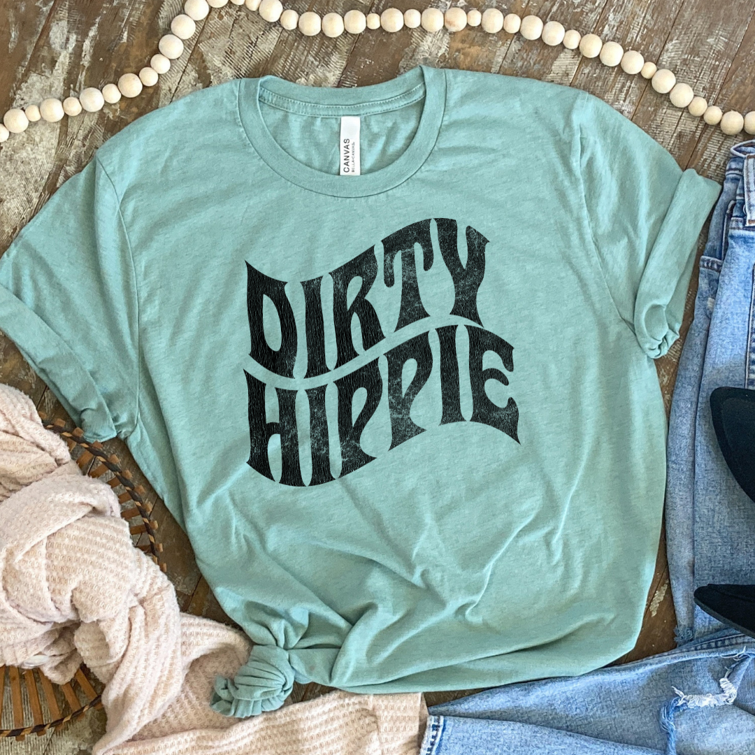 Dirty Hippy Graphic - Adult & Kids T-Shirts, Sweatshirts & Hoodies apparel design preview 1