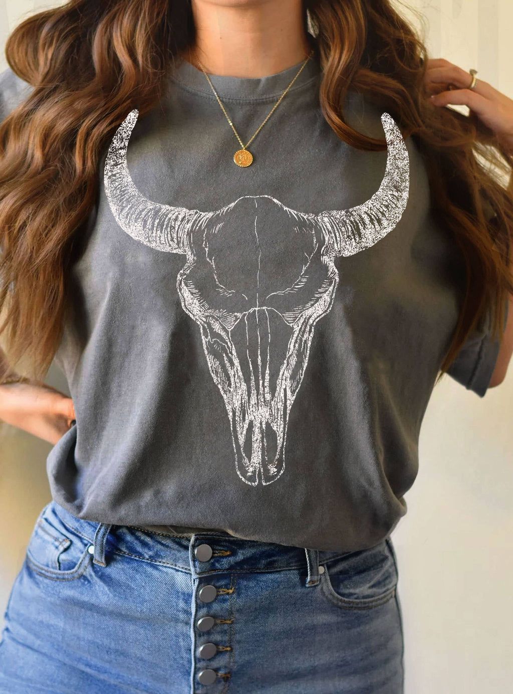 Cow Skull Graphic - Adult & Kids T-Shirts, Sweatshirts & Hoodies apparel design preview 1