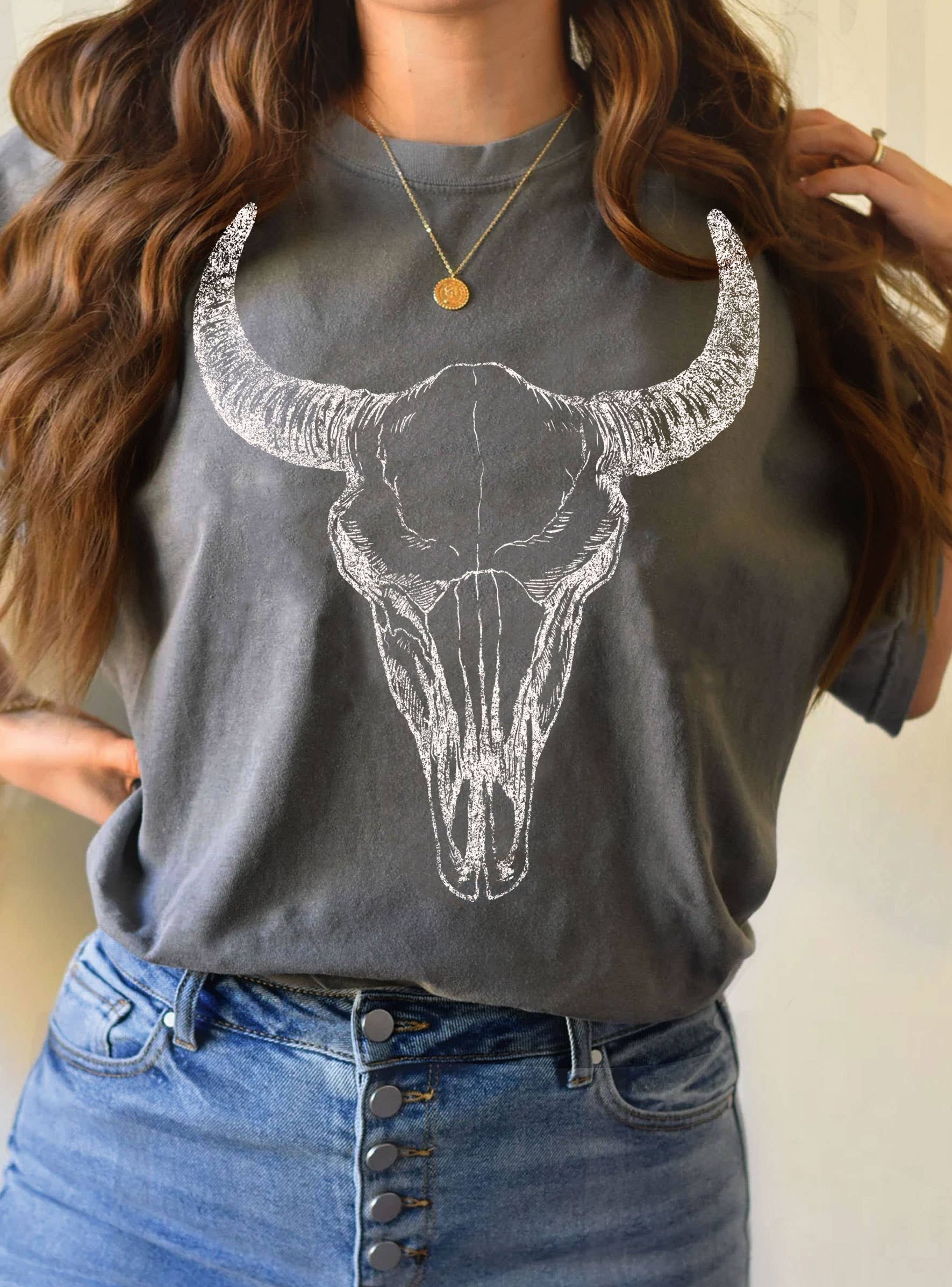 Cow Skull Graphic - Adult & Kids T-Shirts, Sweatshirts & Hoodies apparel design preview 1