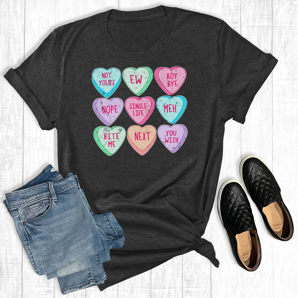 Anti Valentine's Day Hearts - Adult & Kids T-Shirts, Sweatshirts & Hoodies apparel design preview 1