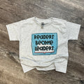 Readers Become Leaders On Ash Gray - Adult & Kids T-Shirts, Sweatshirts & Hoodies apparel design preview 1
