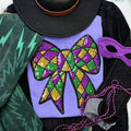 Sequin Mardi Gras Bow Violet - Adult & Kids T-Shirts, Sweatshirts & Hoodies apparel design preview 1