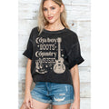 Cowboy Boots Country Music Oversize Mineral Wash T - Adult & Kids T-Shirts, Sweatshirts & Hoodies apparel design preview 1