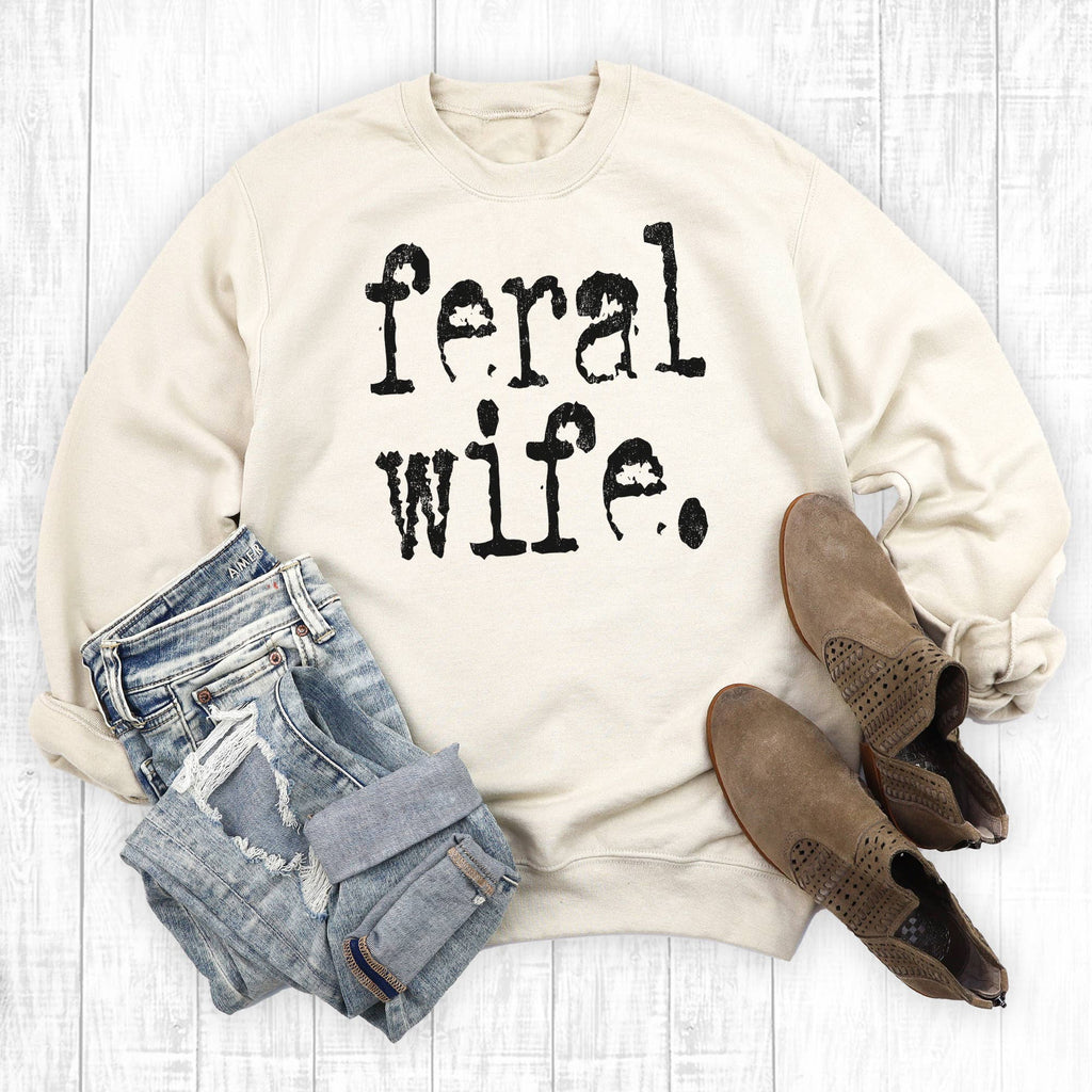 Funny Feral Wife - Adult & Kids T-Shirts, Sweatshirts & Hoodies apparel design preview 1