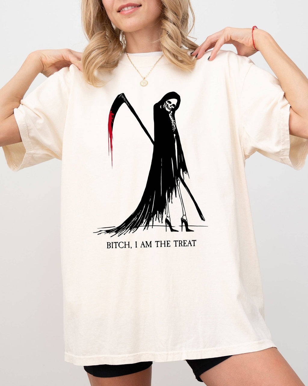 Bitch, I Am the Treat, Trick or Sarcastic Vulgar - Adult & Kids T-Shirts, Sweatshirts & Hoodies apparel design preview 1