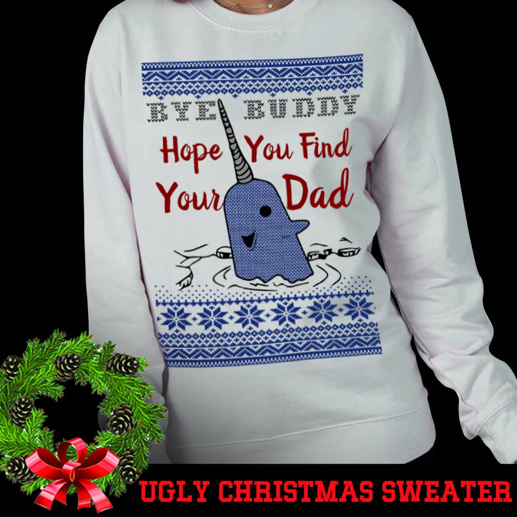 Bye Buddy Ugly Christmas Sweater Elf - Adult & Kids T-Shirts, Sweatshirts & Hoodies apparel design preview 1