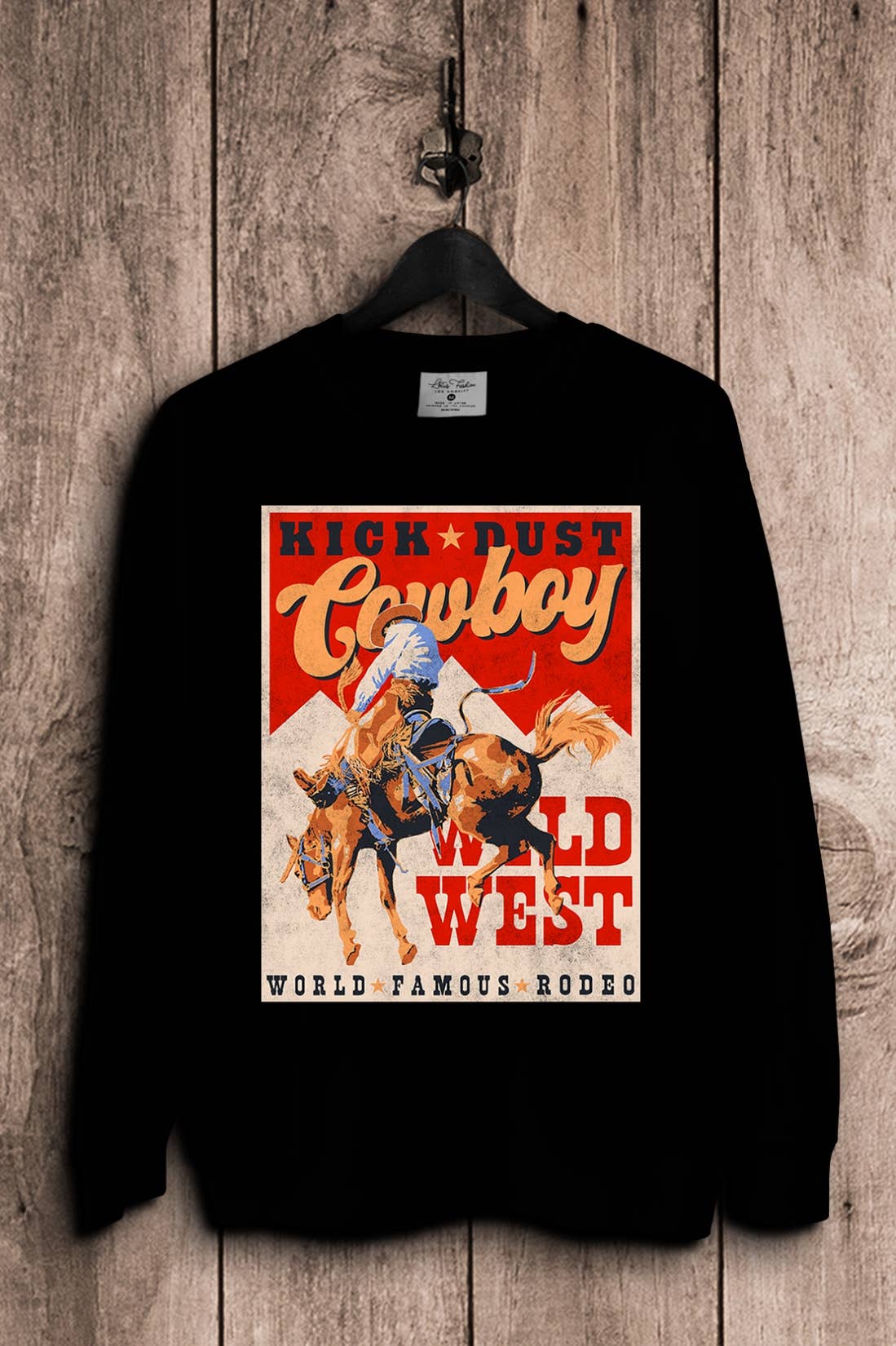 Kick Dust Cowboy - Adult & Kids T-Shirts, Sweatshirts & Hoodies apparel design preview 1