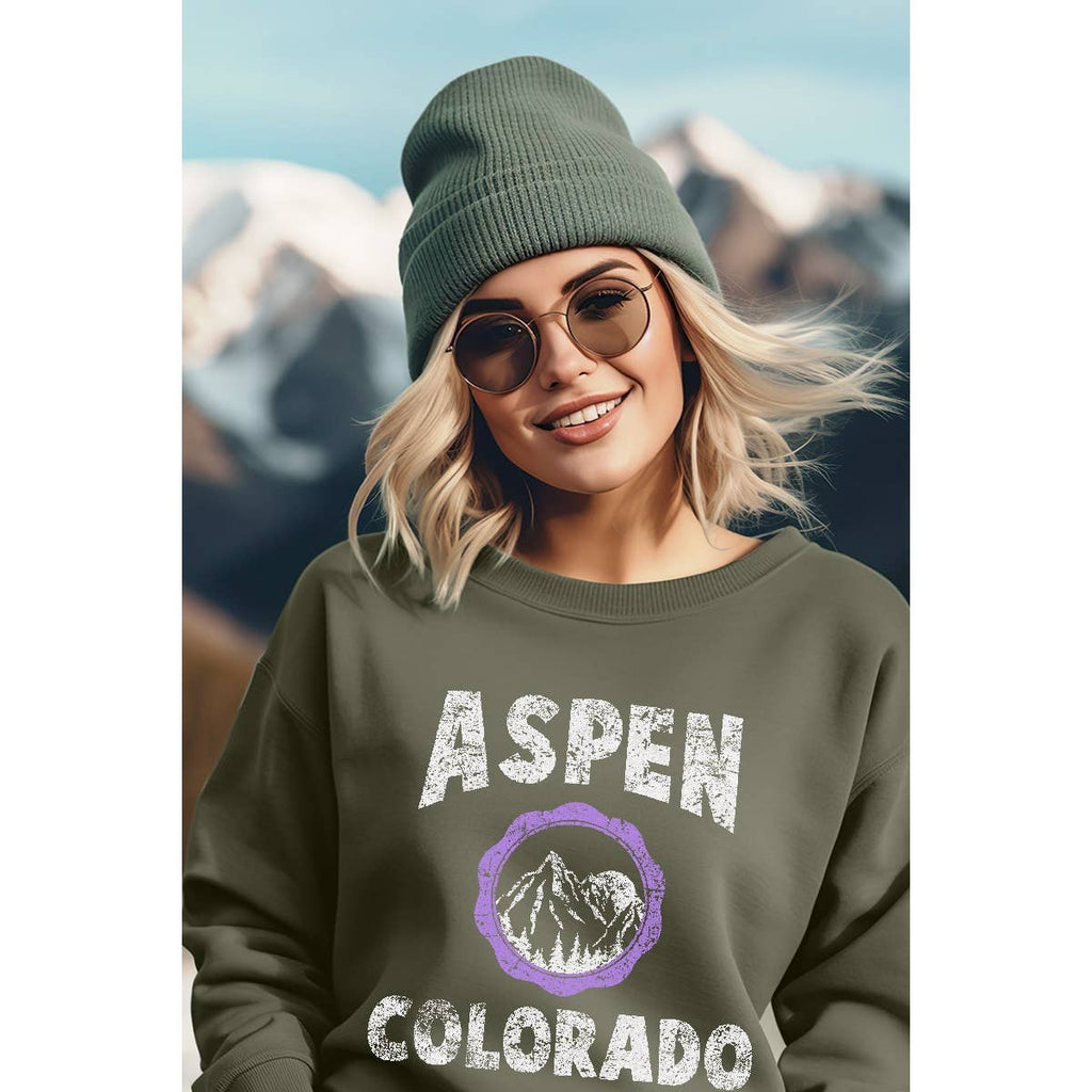 Aspen Colorado Ski Graphic - Adult & Kids T-Shirts, Sweatshirts & Hoodies apparel design preview 1