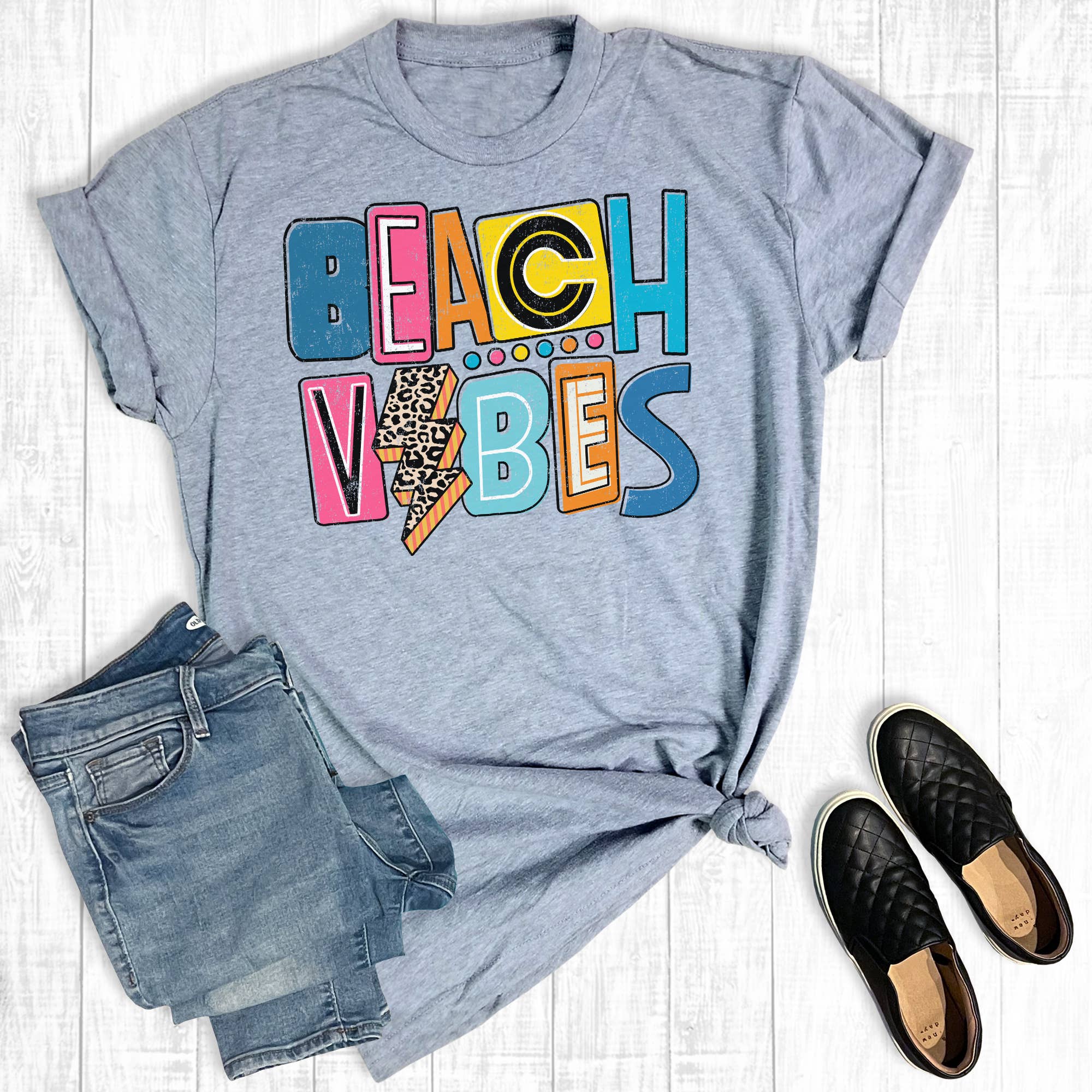 Retro Summer Beach Vibes Graphic - Adult & Kids T-Shirts, Sweatshirts & Hoodies apparel design preview 1