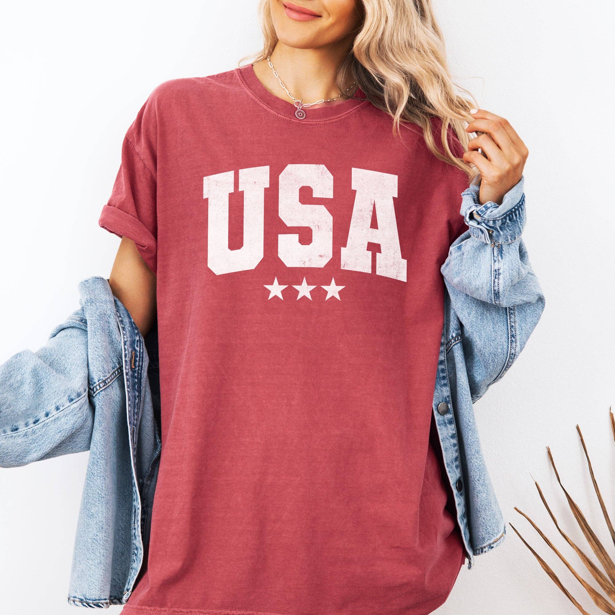 USA, Stars, Retro, Patriotic, America, 4th of July - Adult & Kids T-Shirts, Sweatshirts & Hoodies apparel design preview 1