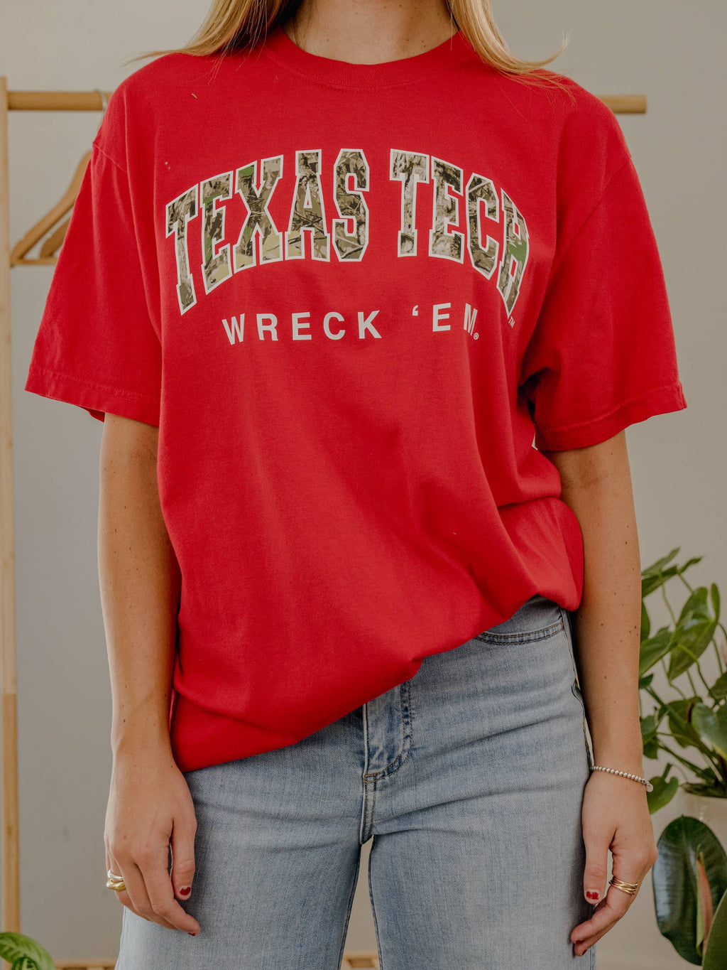 Texas Tech Camo Filled Gault Red Comfort Colors - Adult & Kids T-Shirts, Sweatshirts & Hoodies apparel design preview 1