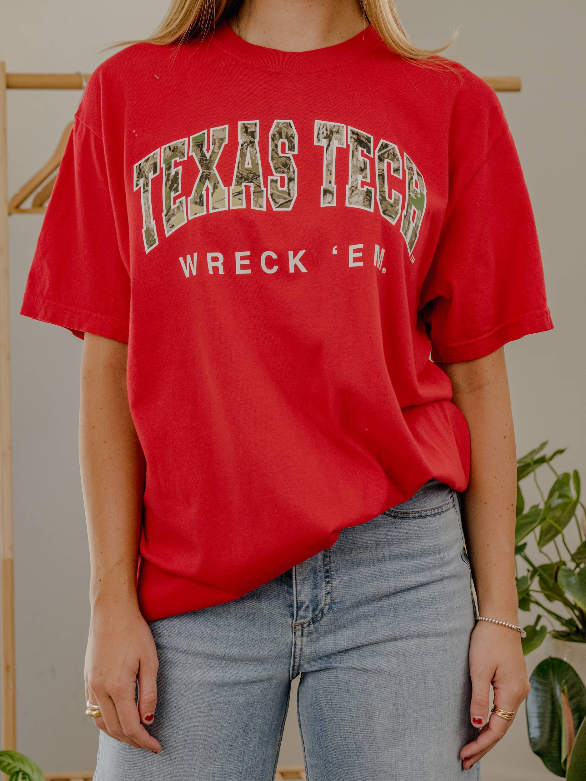 Texas Tech Camo Filled Gault Red Comfort Colors - Adult & Kids T-Shirts, Sweatshirts & Hoodies apparel design preview 1