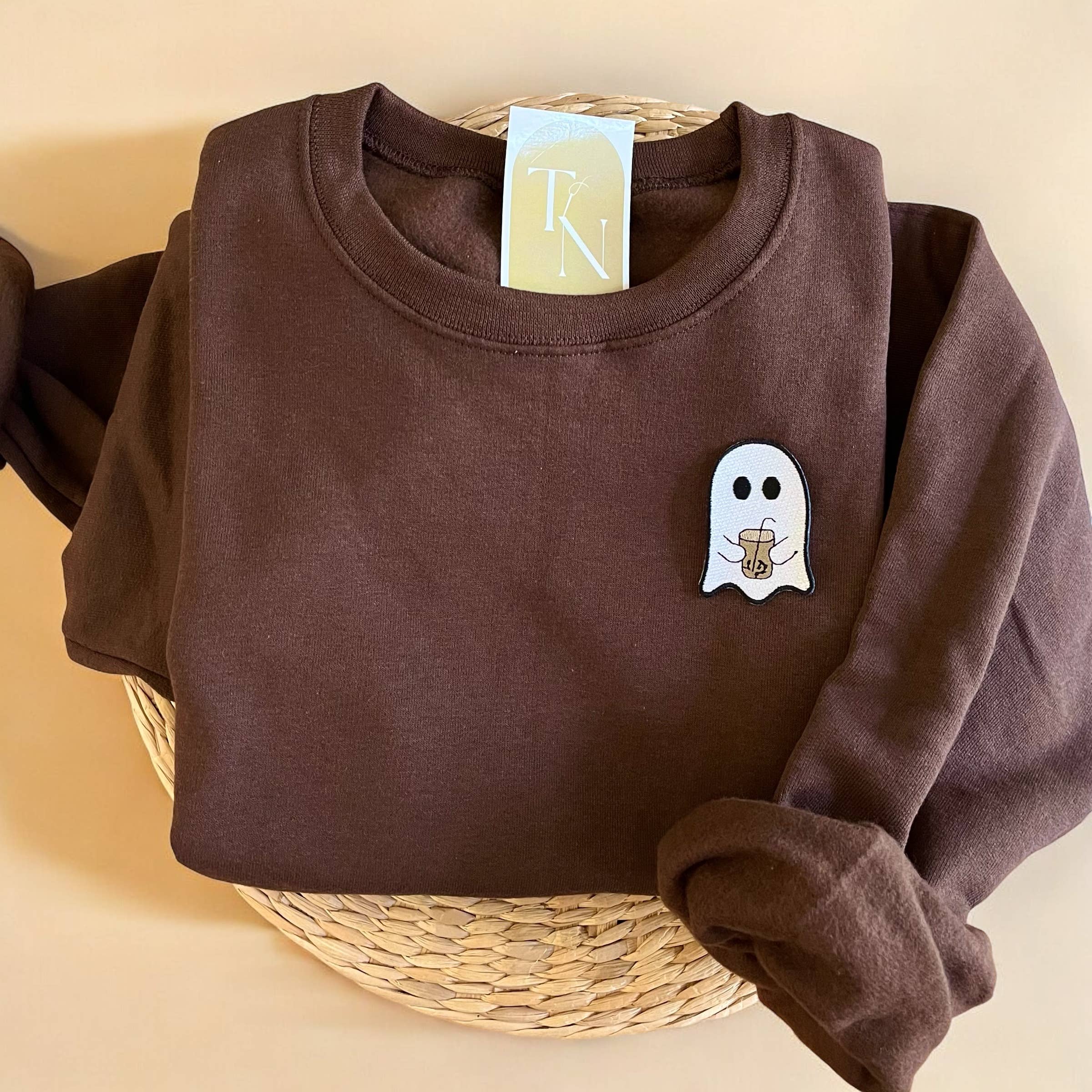 Ghost with Coffee Halloween - Adult & Kids T-Shirts, Sweatshirts & Hoodies apparel design preview 1