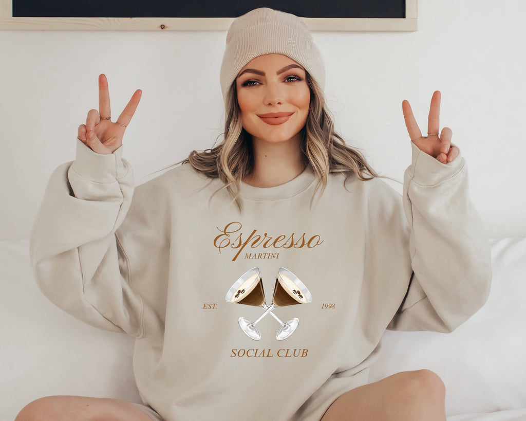 Tini Time, Espresso Martini Social Club - Adult & Kids T-Shirts, Sweatshirts & Hoodies apparel design preview 1
