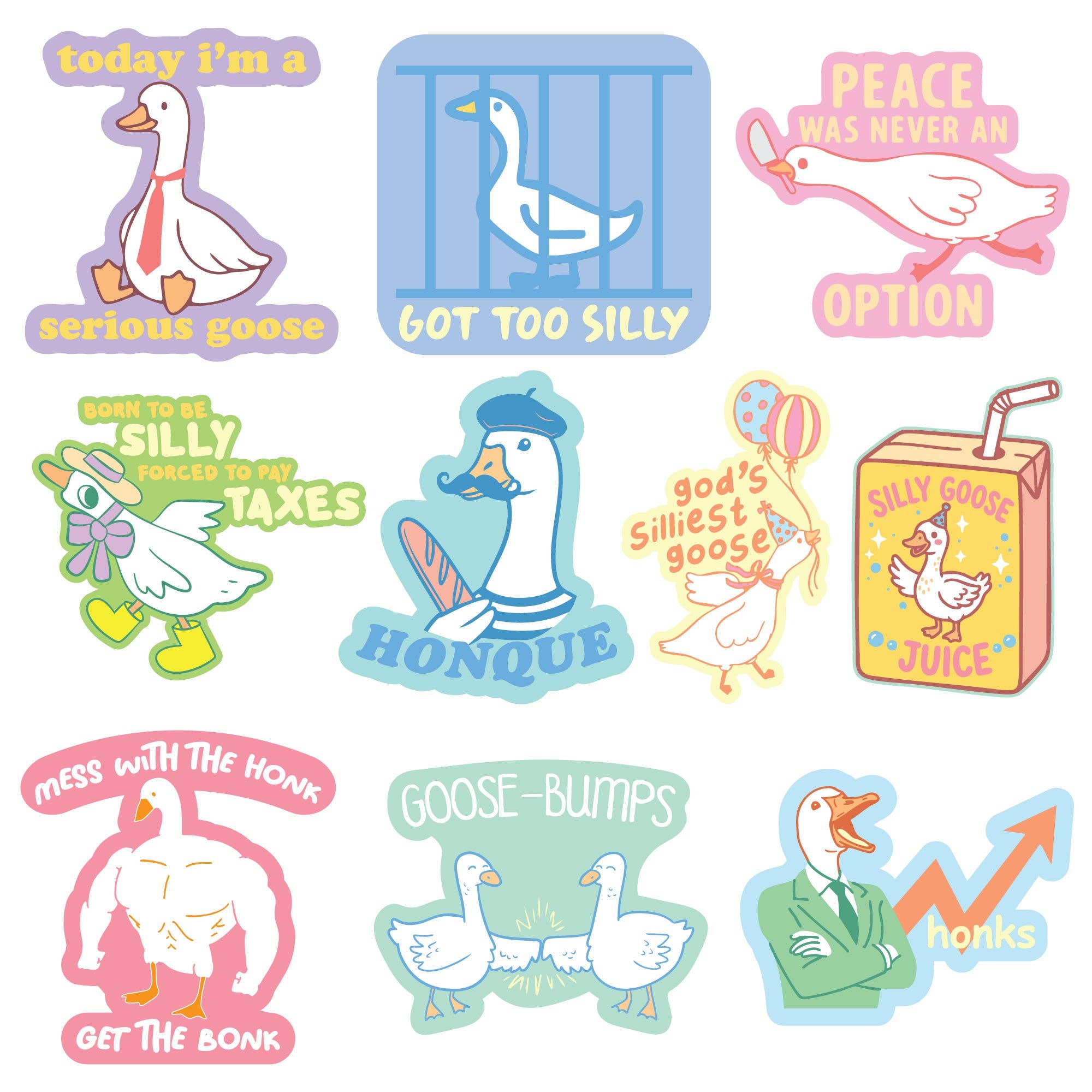 Goose Stickers - Adult & Kids T-Shirts, Sweatshirts & Hoodies apparel design preview 1