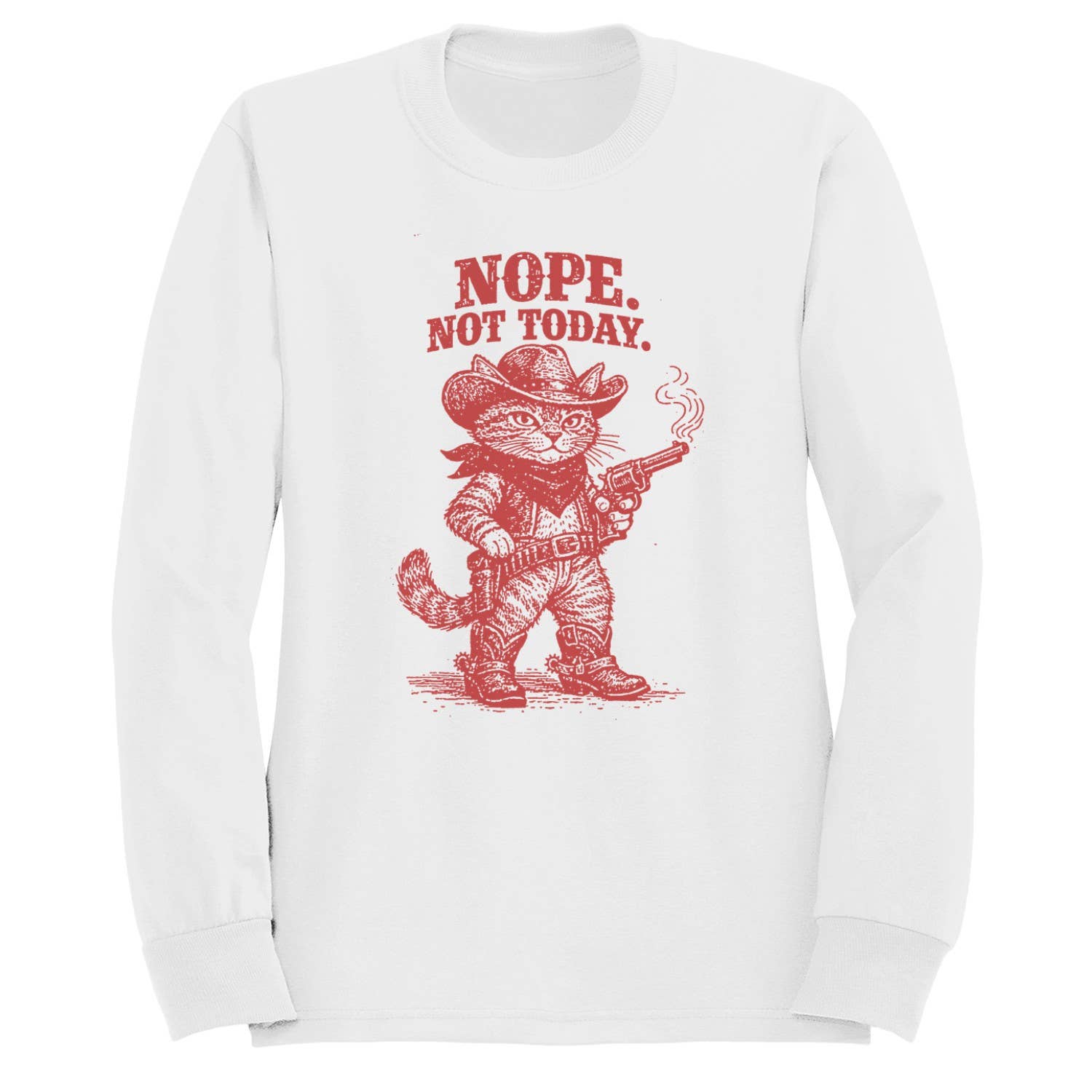 Cowboy Cat Funny Women's White - Adult & Kids T-Shirts, Sweatshirts & Hoodies apparel design preview 1