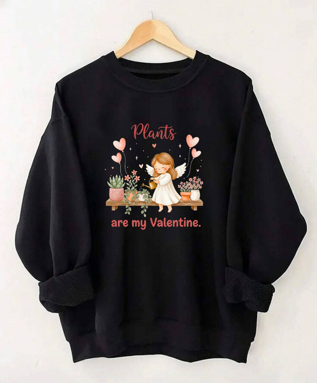 Plants Are My Valentine Valentine'S Day Plant Lover - Adult & Kids T-Shirts, Sweatshirts & Hoodies apparel design preview 1