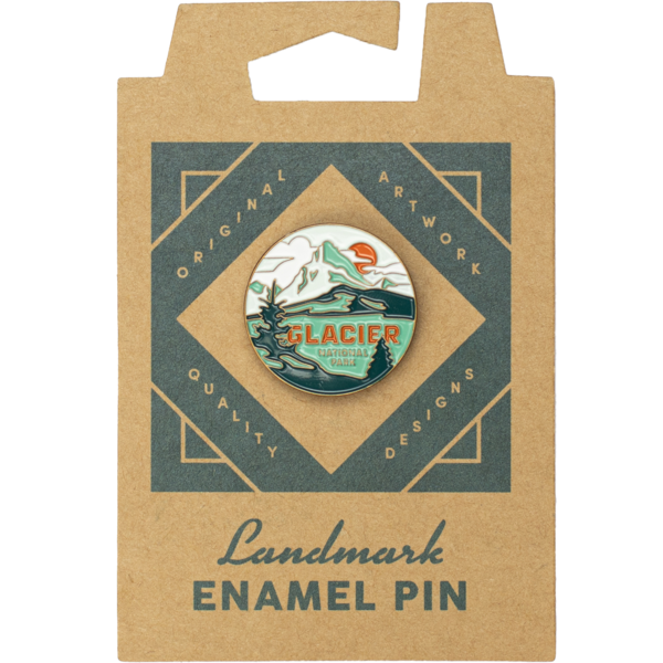 Glacier National Park Enamel Pin - Adult & Kids T-Shirts, Sweatshirts & Hoodies apparel design preview 1