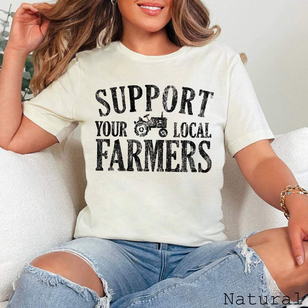 Support Your Local Farmers Graphic Bella Canvas - Adult & Kids T-Shirts, Sweatshirts & Hoodies apparel design preview 1