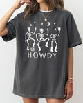 Dancing Skeletons, Howdy, Spooky, Ghost, Halloween - Adult & Kids T-Shirts, Sweatshirts & Hoodies apparel design preview 1
