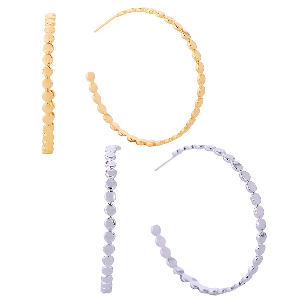14K Dipped Linked Mini Circle Hoop Post Earrings - Adult & Kids T-Shirts, Sweatshirts & Hoodies apparel design preview 1