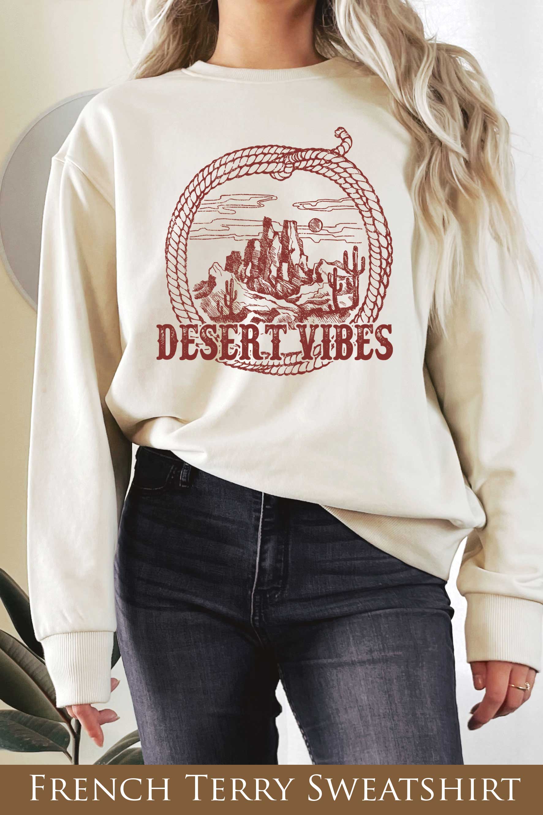 Desert Vibes Graphix Terry - Adult & Kids T-Shirts, Sweatshirts & Hoodies apparel design preview 1