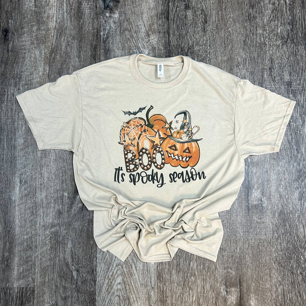 Boo It's Spooky Season On Sand - Adult & Kids T-Shirts, Sweatshirts & Hoodies apparel design preview 1