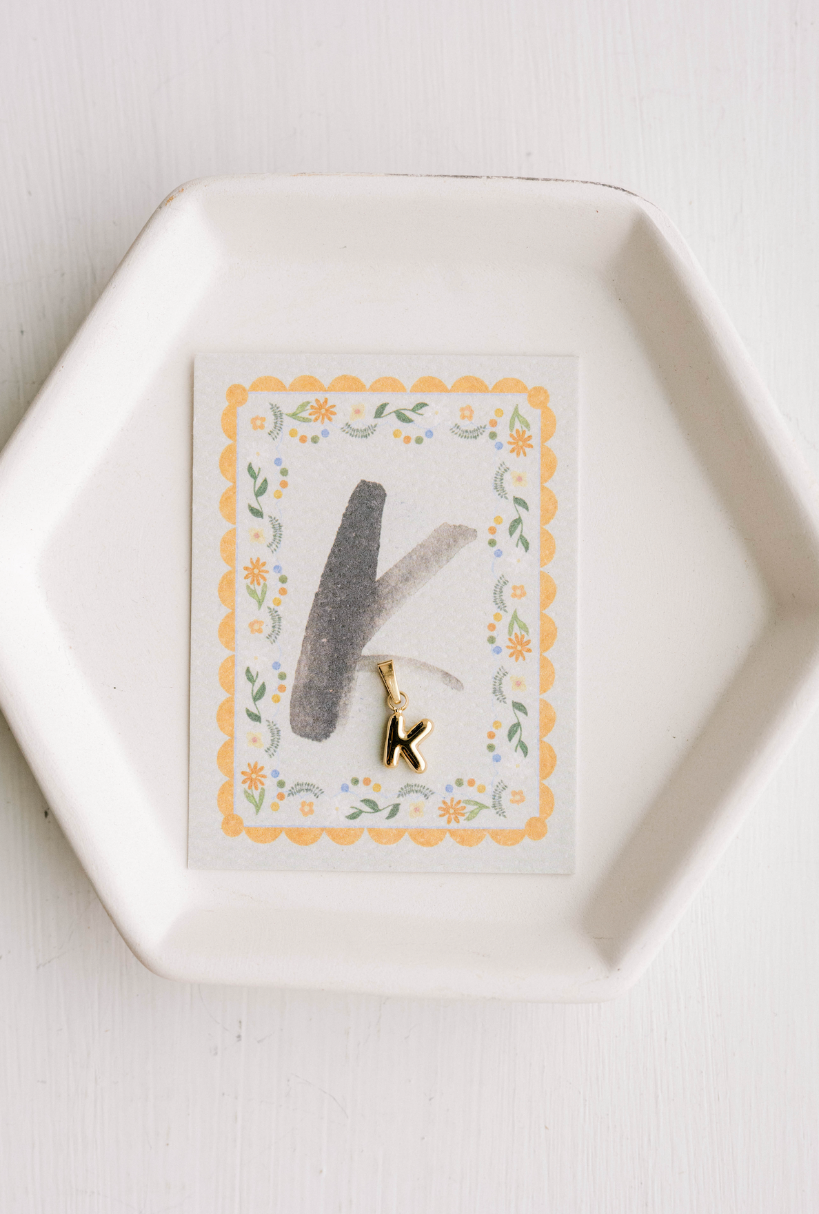 K Letter Charm - Adult & Kids T-Shirts, Sweatshirts & Hoodies apparel design preview 1