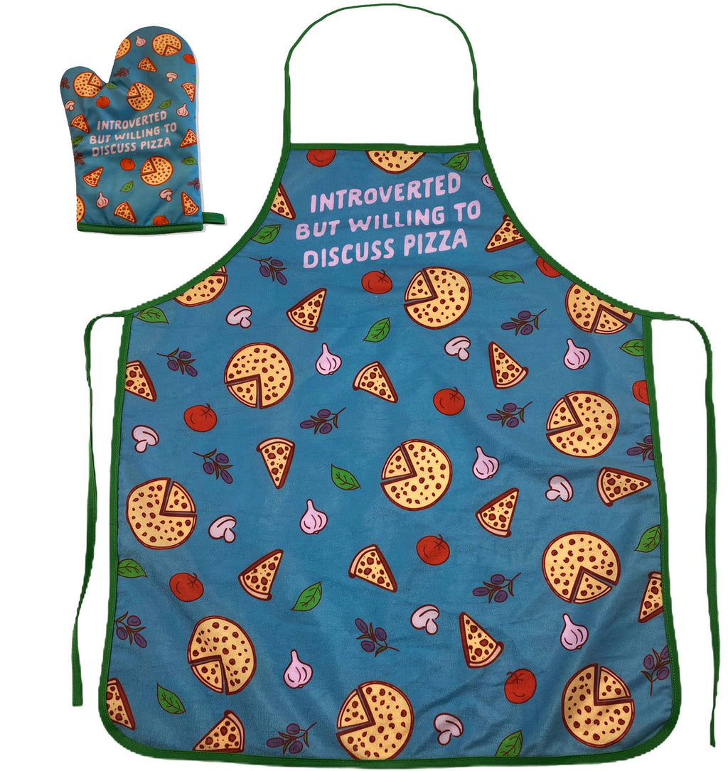 Introverted But Willing To Discuss Pizza Oven Mitt - Adult & Kids T-Shirts, Sweatshirts & Hoodies apparel design preview 1