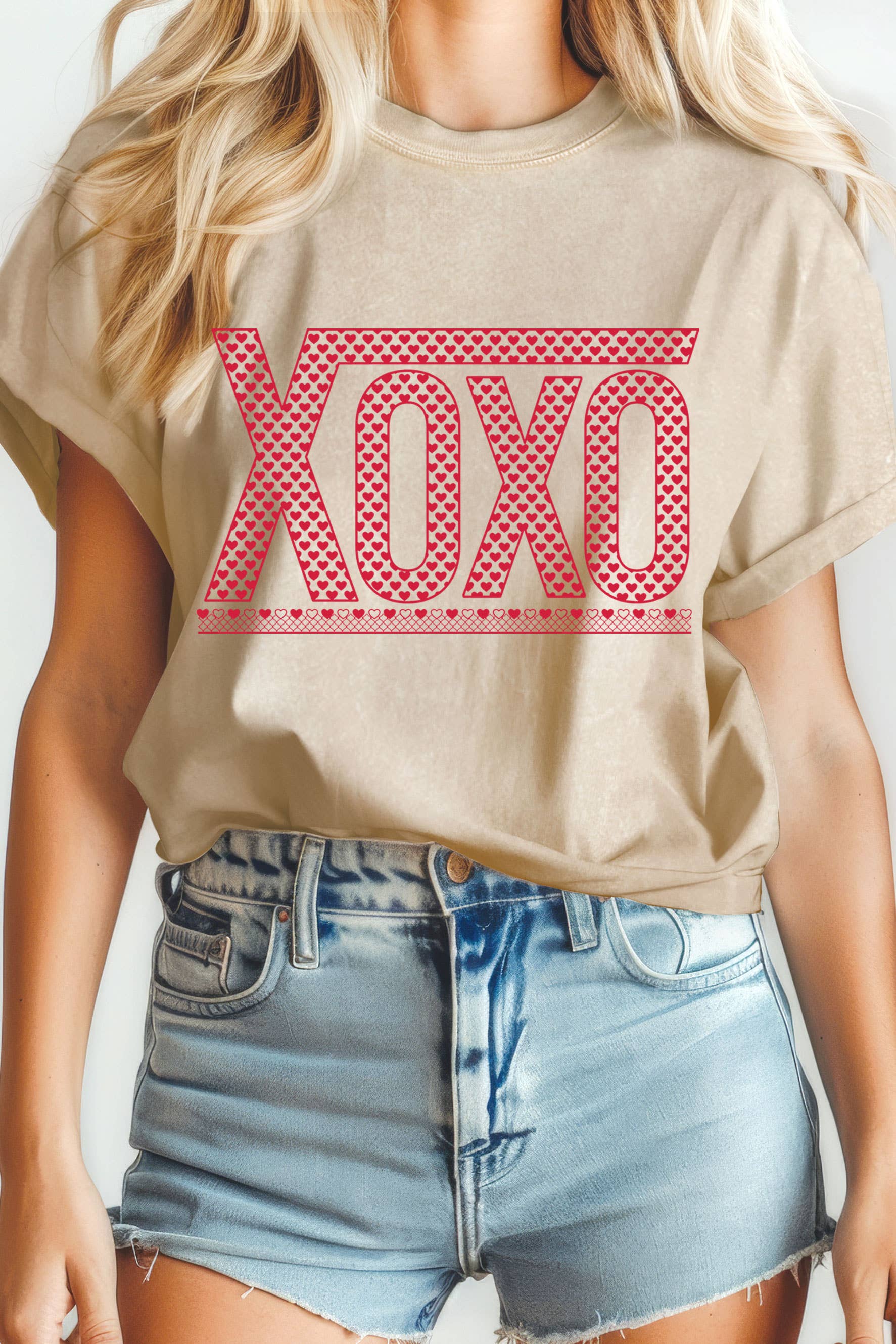 Xoxo Checkered Heart Mineral Graphic - Adult & Kids T-Shirts, Sweatshirts & Hoodies apparel design preview 1