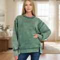 Washed Slit Hem Fleece SI-26719 - Adult & Kids T-Shirts, Sweatshirts & Hoodies apparel design preview 1