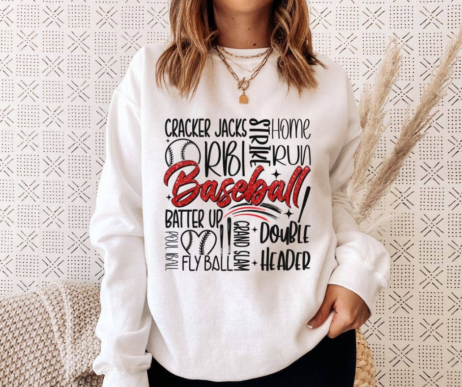 Faux Glitter Baseball - Adult & Kids T-Shirts, Sweatshirts & Hoodies apparel design preview 1