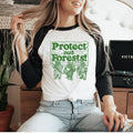 Protect Our Forests Camping Outdoors Raglan - Adult & Kids T-Shirts, Sweatshirts & Hoodies apparel design preview 1