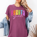 Fourth Grade, Retro, Teacher, Back To School Cute - Adult & Kids T-Shirts, Sweatshirts & Hoodies apparel design preview 1