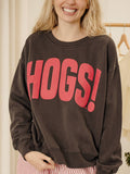 Ark. Razorbacks Hogs Mono Puff Ink Smoke Hi-Dive - Adult & Kids T-Shirts, Sweatshirts & Hoodies apparel design preview 1