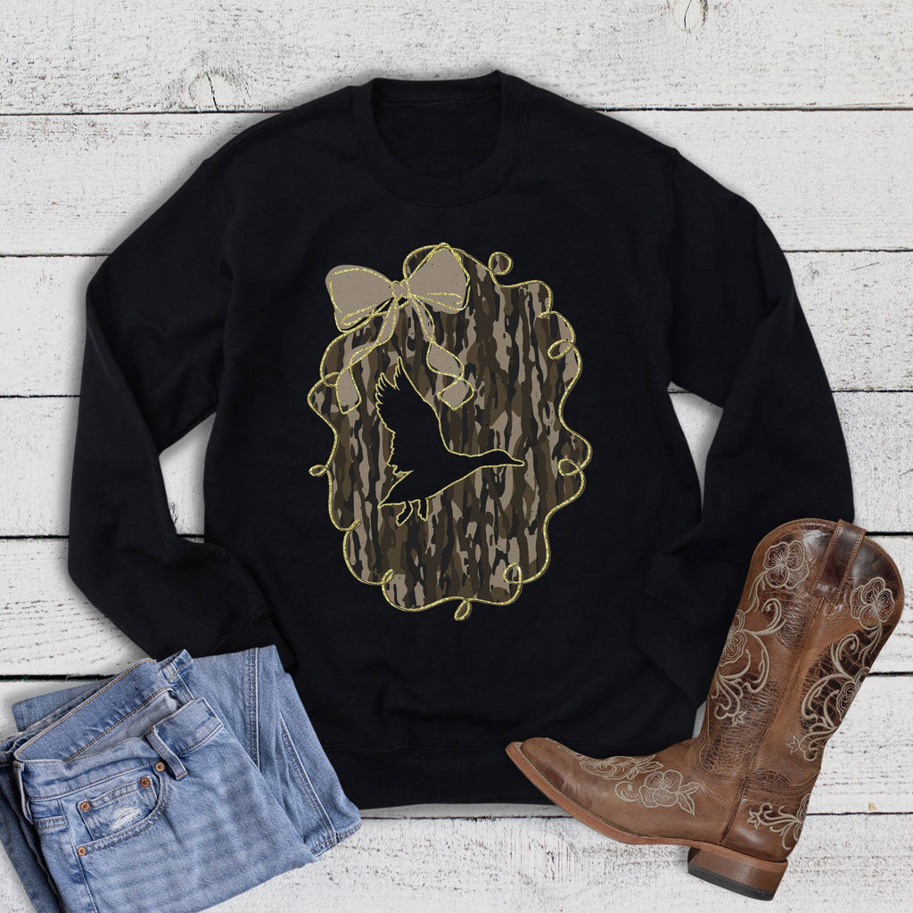 Hunting Duck Camo Frame - Adult & Kids T-Shirts, Sweatshirts & Hoodies apparel design preview 1