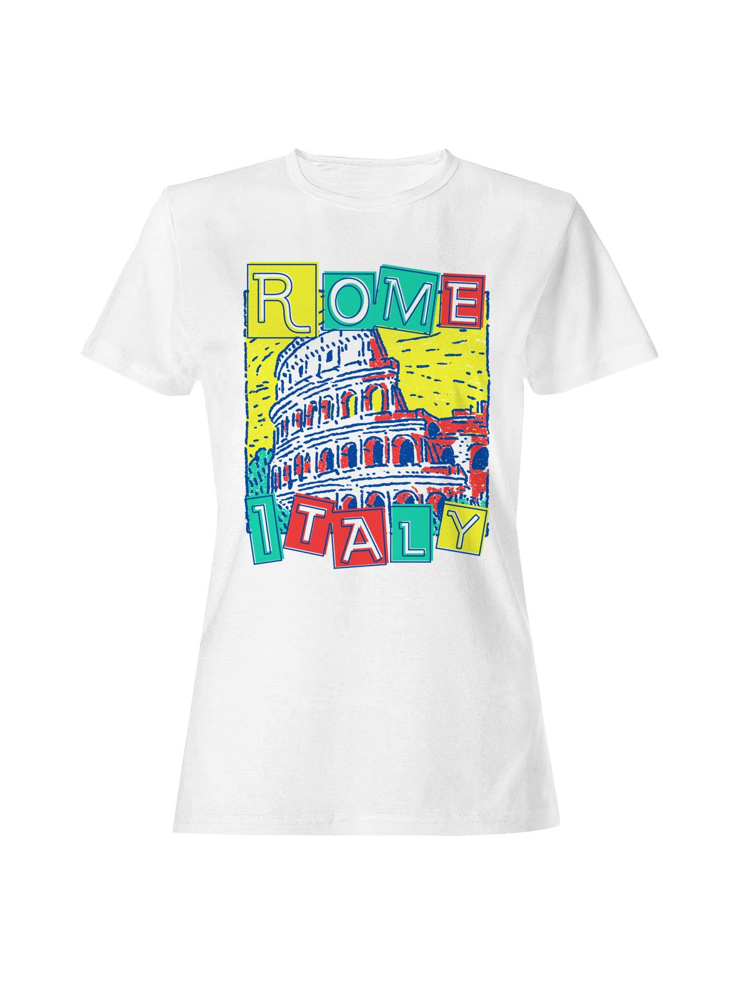 Rome Italy Vibrant Colosseum Art Women's - Adult & Kids T-Shirts, Sweatshirts & Hoodies apparel design preview 1
